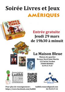 Soirée Livres et Jeux @ La Maison Bleue / Espace lecture St-Martin | Rennes | Bretagne | France