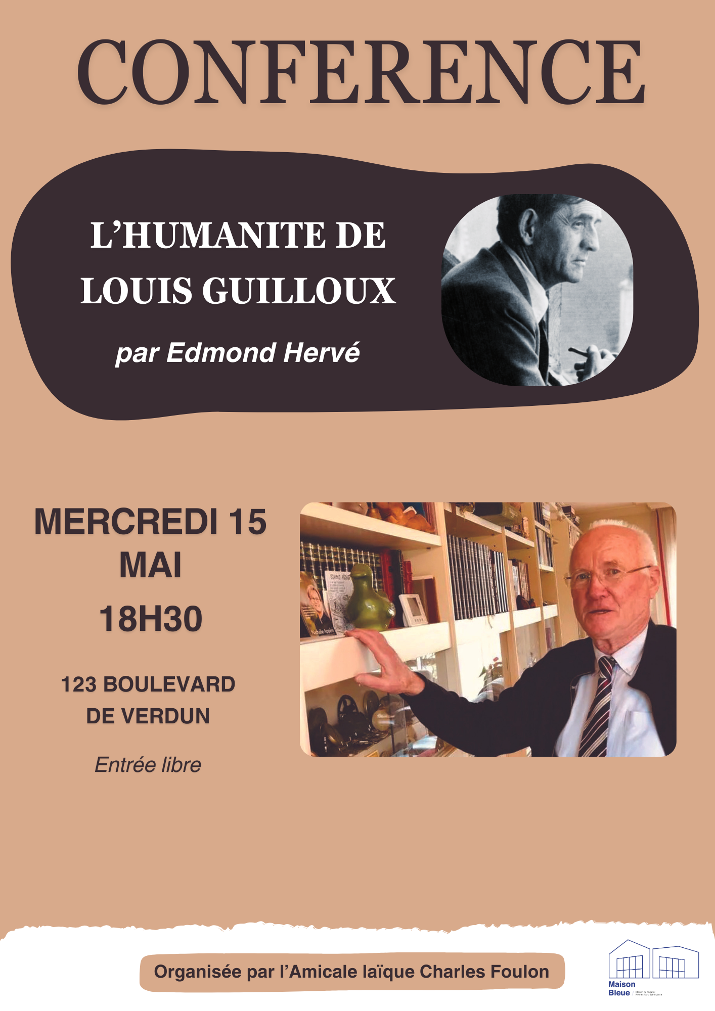 [Conférence] – L’humanité de Louis Guilloux, par Edmond Hervé @ La Maison Bleue | Rennes | Bretagne | France