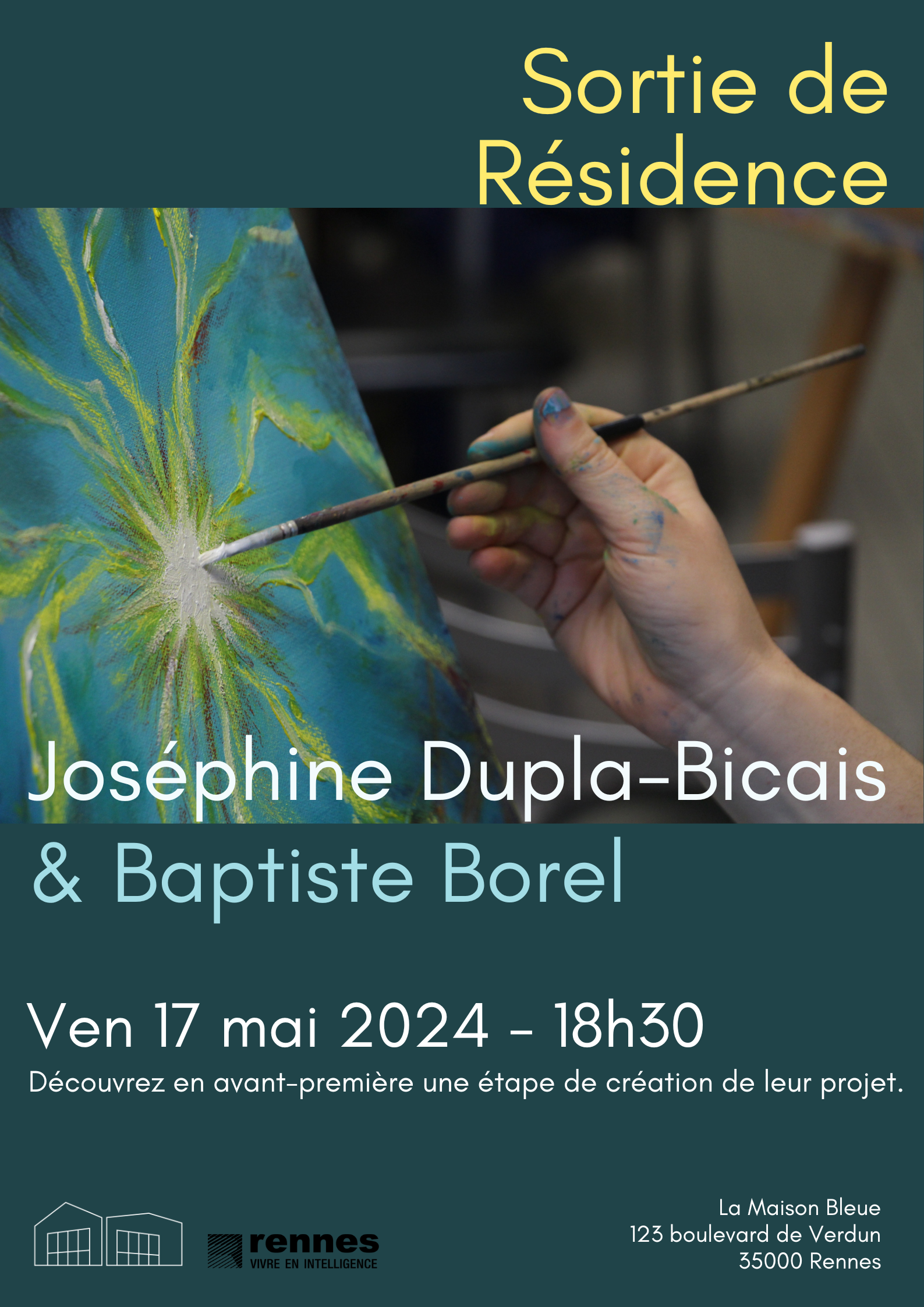 [Evènement] – Sortie de résidence: Joséphine Dupla-Bicais & Baptiste Borel @ La Maison Bleue | Rennes | Bretagne | France